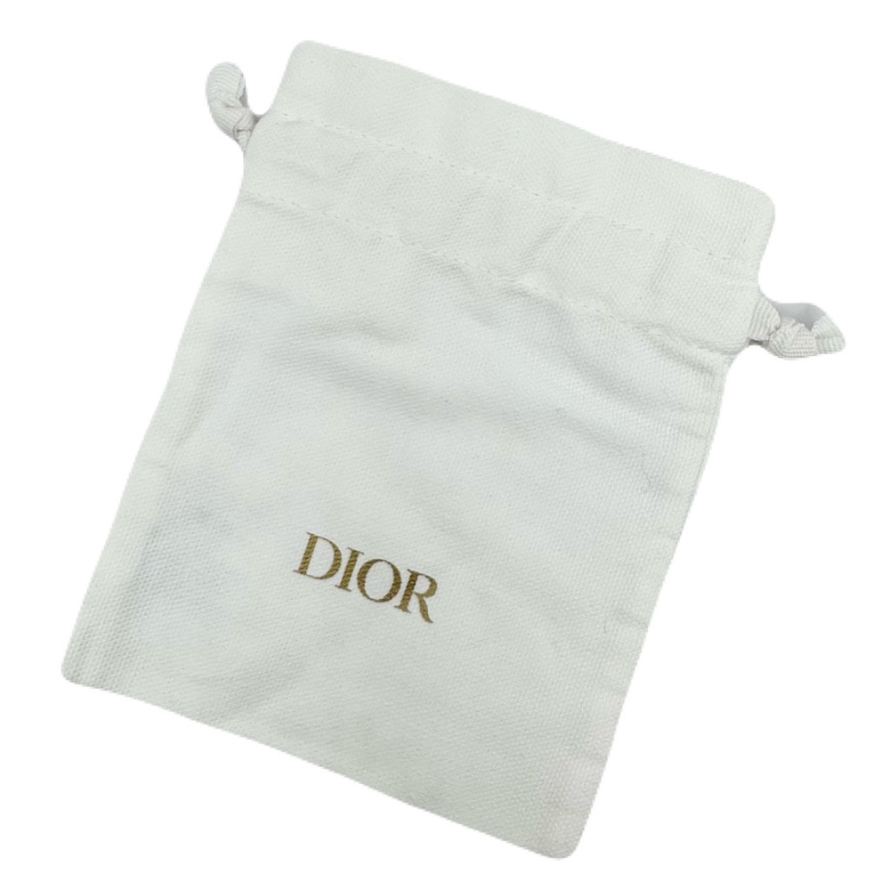 Dior White Drawstring Pouch - Small